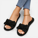 Women’s Comfortable Bow Slide Sandals Soft Footbed Summer Flats