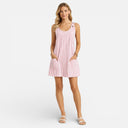 Women’s Striped Cotton Summer Dress – A-Line Knee Length with Pockets