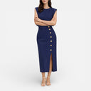 Women’s Premium Sheath Midi Dress Comfort Summer Office