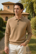 Julian Herren Strick Polo – Langarm Ganzjahresbekleidung