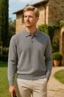 Julian Herren Strick Polo – Langarm Ganzjahresbekleidung