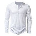 Barclay & Bloom | Men’s Henley Shirt – Long Sleeve Cotton Blend Top with Button Placket