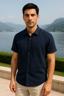 Ethan Men’s Linen Shirt – Short Sleeve Summer Wear