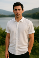 Ethan Men’s Linen Shirt – Short Sleeve Summer Wear