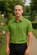 Ethan Men’s Linen Shirt – Short Sleeve Summer Wear