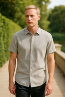 Ethan Men’s Linen Shirt – Short Sleeve Summer Wear