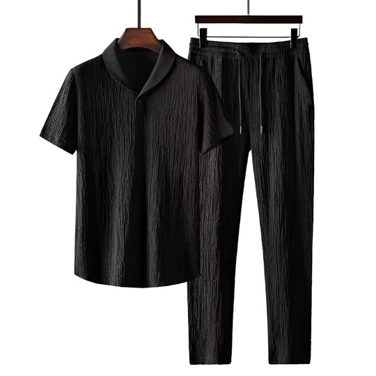 Barclay & Bloom - Herren Leinen Set - Lange Hose