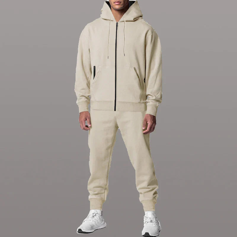 Logan Herren-Trainingsanzug – Kapuzenjacke mit Reißverschluss und Jogginghose Set