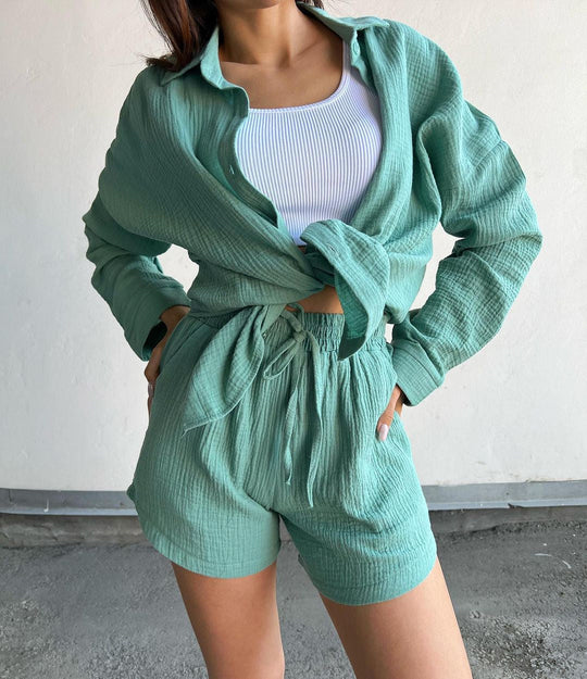 Veala - Fashionable Long Sleeve Blouse and Suit