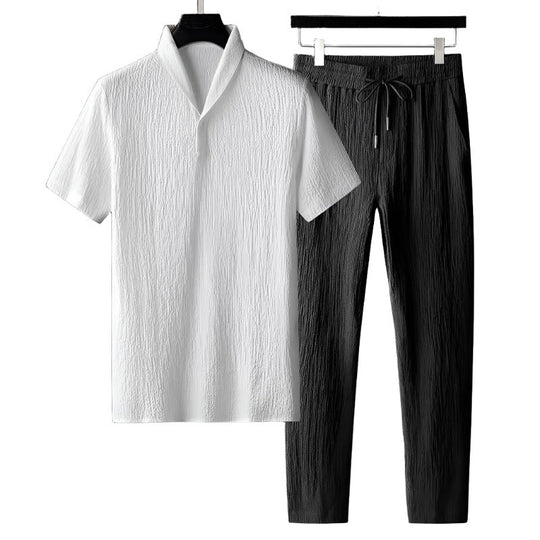 Barclay & Bloom - Herren Leinen Set - Lange Hose