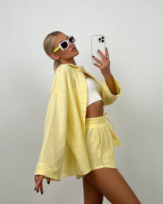 Veala - Fashionable Long Sleeve Blouse and Suit