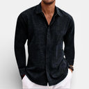 Men’s Long Sleeve Button-Up Shirt Lightweight Relaxed Fit