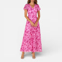 Tamara - Floral Maxi Dress with Flutter Sleeves