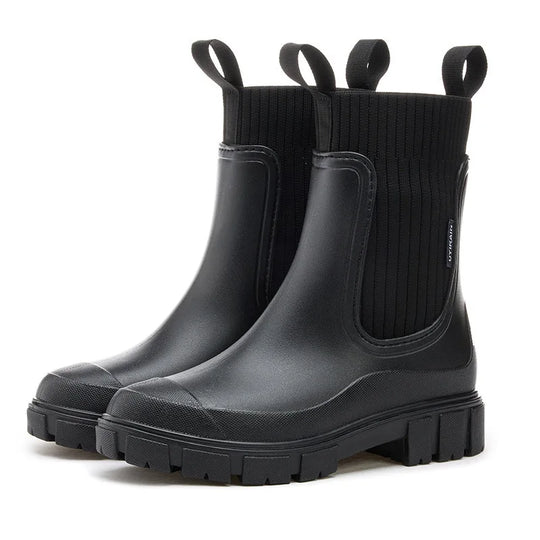 Nova Damen Regenstiefel – Wasserdichte Chelsea-Stiefeletten für den Knöchel