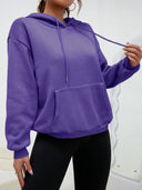 Nahla – Solid Color Fleece Hoodie with Pocket