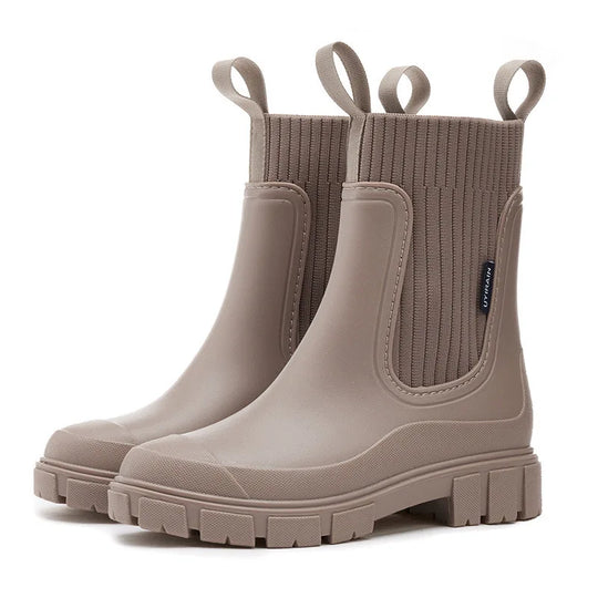 Nova Damen Regenstiefel – Wasserdichte Chelsea-Stiefeletten für den Knöchel