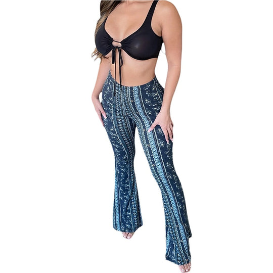 Slim Fit Women's high-waisted trousers for casual street style