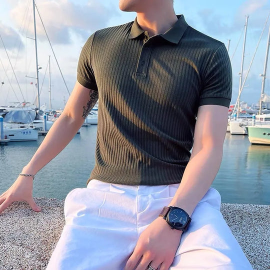 William – Casual Knit Polo Shirt