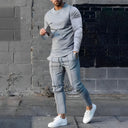 Ryan Herren-Trainingsanzug – Slim Fit Langarmshirt und Jogginghose Set