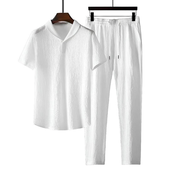Barclay & Bloom - Herren Leinen Set - Lange Hose