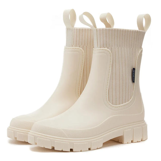 Nova Damen Regenstiefel – Wasserdichte Chelsea-Stiefeletten für den Knöchel