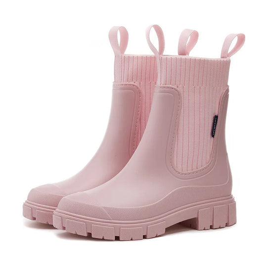Nova Damen Regenstiefel – Wasserdichte Chelsea-Stiefeletten für den Knöchel