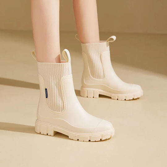Nova Damen Regenstiefel – Wasserdichte Chelsea-Stiefeletten für den Knöchel