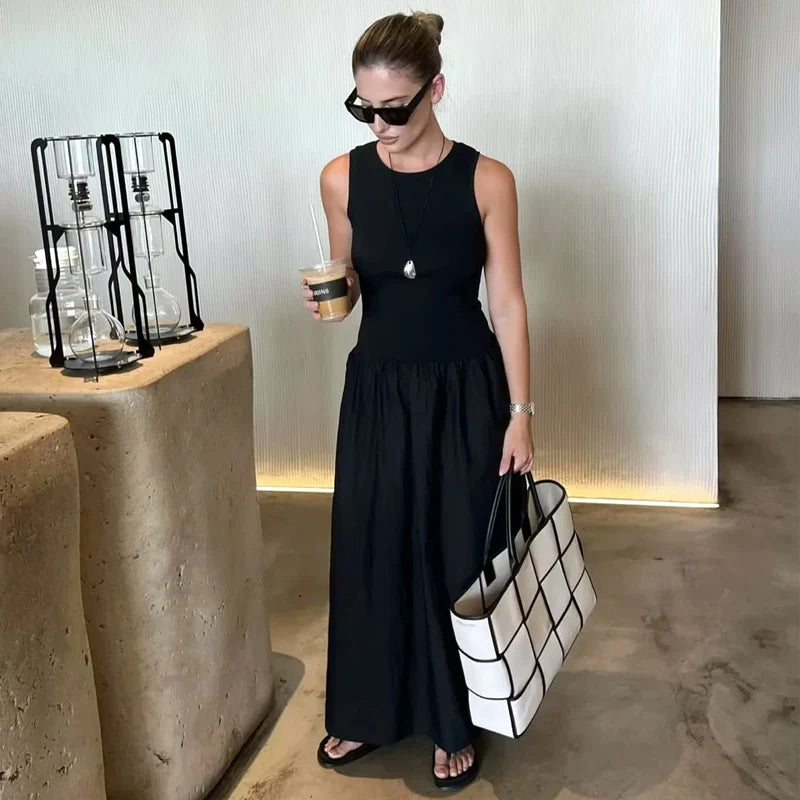 Sophia – Damen ärmelloses Maxikleid