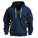 Men’s Hoodie – Utility Half-Zip Pullover with Pockets