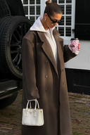 Noëlle | Damen langer Mantel mit doppelreihiger Knopfleiste