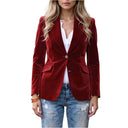 Barclay & Bloom | Women’s Velvet Blazer – Tailored Single-Breasted Jacket