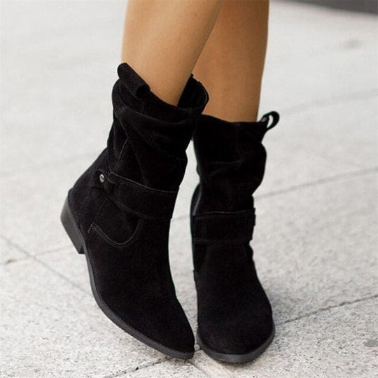 Fiela Boots - Trendy Lage Hak Suède Boots