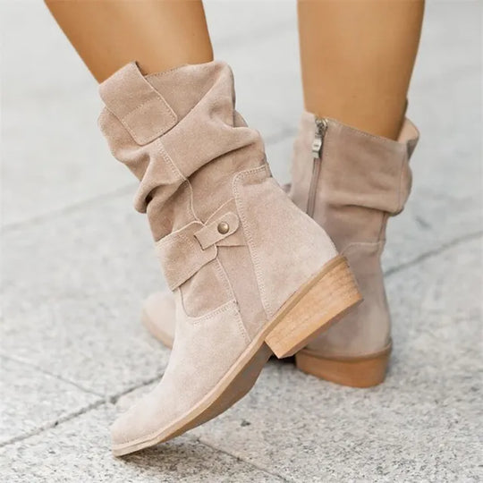 Fiela Boots - Trendy Lage Hak Suède Boots