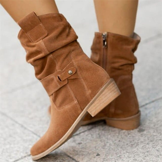 Fiela Boots - Trendy Lage Hak Suède Boots