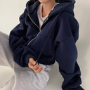 Thea | Women's Zip-Up Hoodie with Drawstring Hood