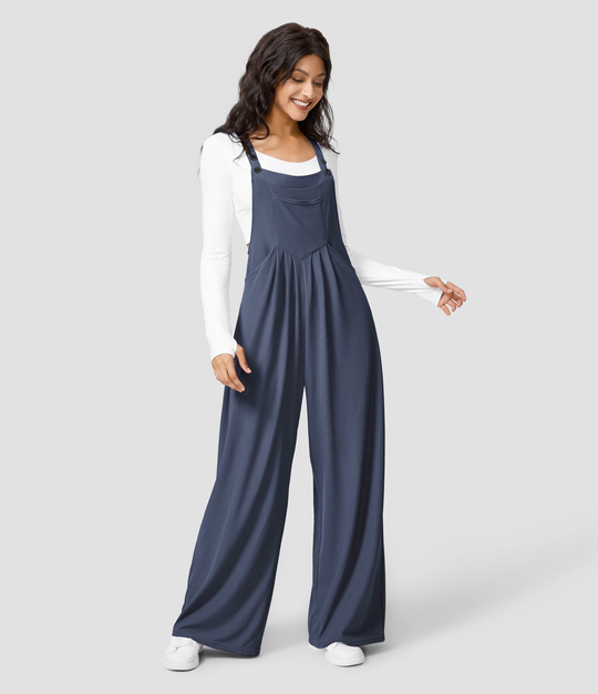 Dunja - Trousers with adjustable buttons on the straps