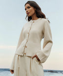 Inez | Women's Buttoned Cardigan with Round Neck
