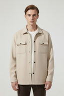 Barclay & Bloom | Men’s Woven Overshirt Jacket with Lapel Collar