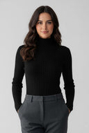 Barclay & Bloom | Women’s Ribbed Roll-Neck Slim Fit Jumper