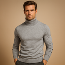 Matt Herren Rollkragenpullover – Slim Fit Winter Strickpullover
