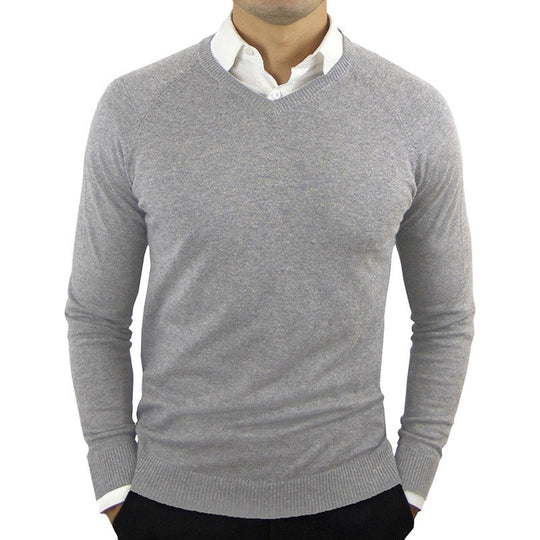 Barclay & Bloom - Men's Cotton V-Neck Sweater