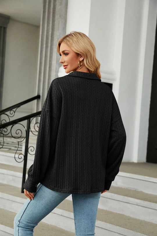 Florine Blouse met Patroon - Lange Mouwen met Zakken