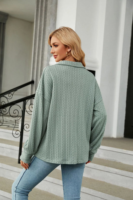 Florine Blouse met Patroon - Lange Mouwen met Zakken