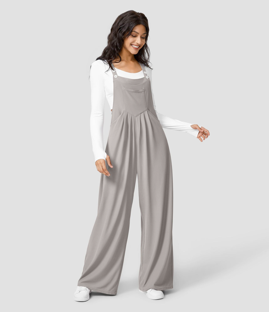 Dunja - Trousers with adjustable buttons on the straps