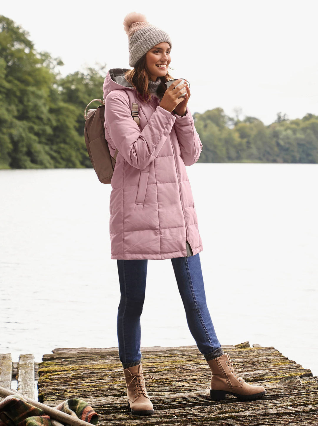 Siena Women’s Puffer Coat – Long Sleeve Hooded Winter Jacket