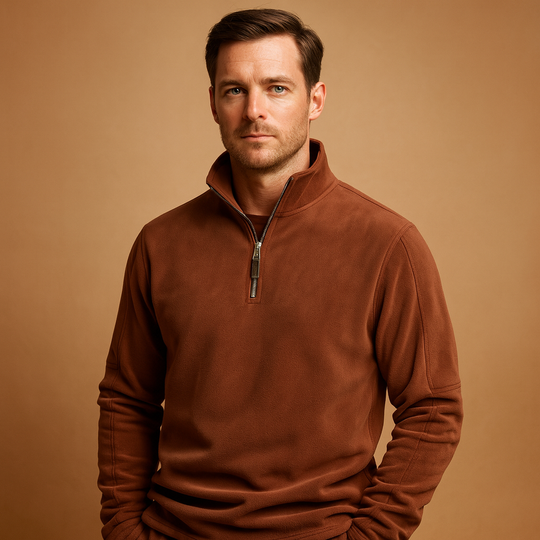 Barclay & Bloom | Men’s Fleece Half Zip Sweater – Soft Warm Pullover