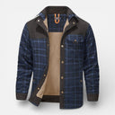 Barclay & Bloom | Men’s Checked Overshirt Jacket – Sherpa Lined Flannel Shirt Jacket with Snap Buttons