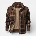 Barclay & Bloom | Men’s Checked Overshirt Jacket – Sherpa Lined Flannel Shirt Jacket with Snap Buttons