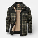 Barclay & Bloom | Men’s Checked Overshirt Jacket – Sherpa Lined Flannel Shirt Jacket with Snap Buttons