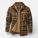 Barclay & Bloom | Men’s Checked Overshirt Jacket – Sherpa Lined Flannel Shirt Jacket with Snap Buttons
